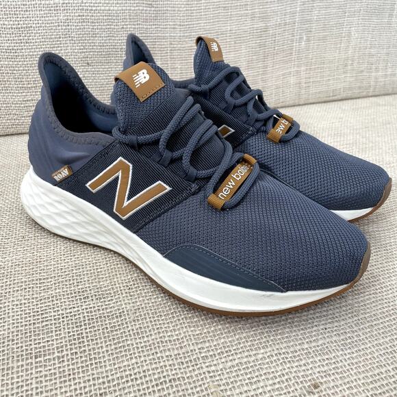 New Balance ROAV Fresh Foam Running Sneakers Gray Gold, Exc Cond, Men's 11 - Picture 1 of 8